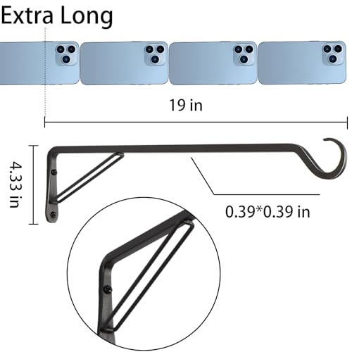 2 Pack Extra Long 19 Inch Heavy (Black / 19in-2-Black)