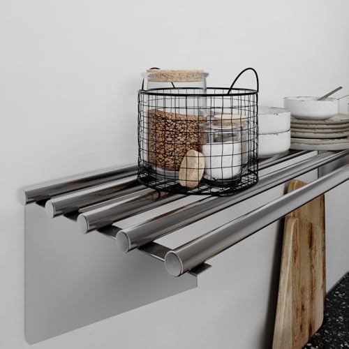 14 in. x 48 in. NSF Stainless Steel Tubular Wall Shelf (14 in. x 48 in.)