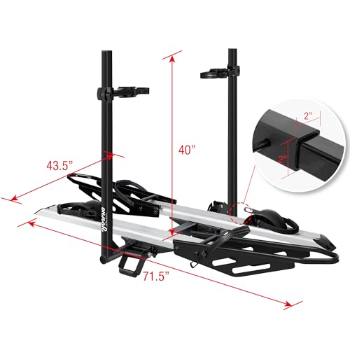 200 lbs. Hitch Mount Bike Rack (200 lbs 2-Bike Rack Ez-Fold Silver)