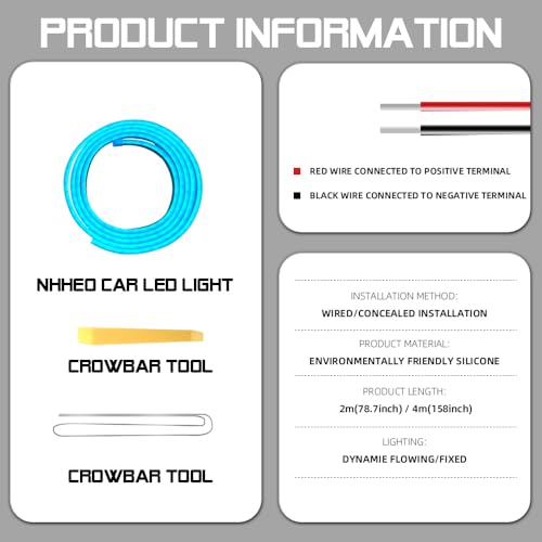 Upgrade Dynamic Flowing Car LED Trunk Light Strip (Ice Blue / Dynamic Flowing-158 In.)