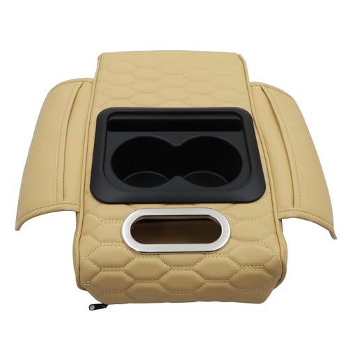 Beige Car Center Console Armrest Pillow (Beige Tan)