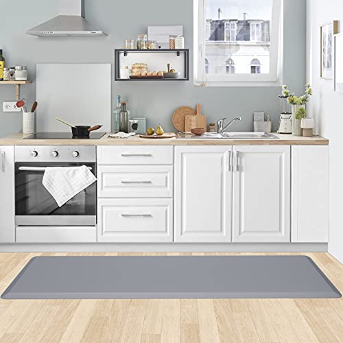 Kitchen Mat Cushioned Anti Fatigue Rug Standing and Comfort Floor Mats (Grey / 60"L x 17.3"W x 0.5"Th)