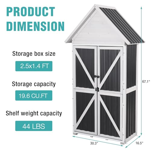 Sheds Outdoor Storage (White)