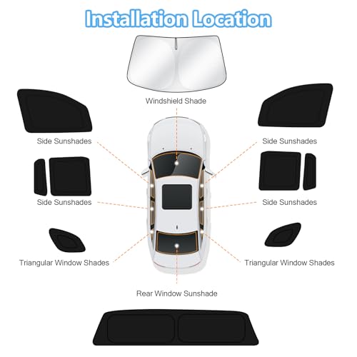 Car Window Shades for Honda Ridgeline RTL 2017 (FOR | Ridgeline RTL 2017-2025 (10pcs))