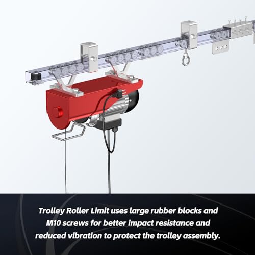 Trolley Roller Wheels Limit Trolley Assembly Positioning for Unistrut Strut Channel with 1 (Pack of 2)
