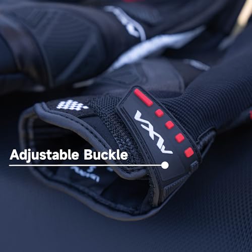 Motorcycle Gloves for Men Women (Black White / Medium)