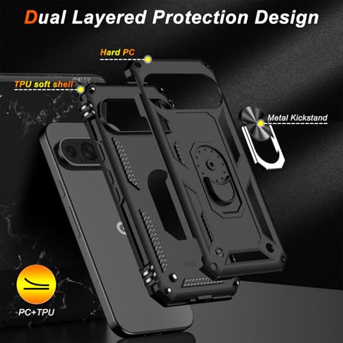 for Google Pixel 9 Case (Black / Google Pixel 9/Pixel 9 Pro)