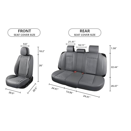 Car Seat Covers Full Set (5 Pack / Gray)