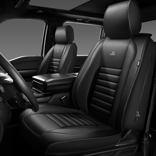 Nappa Leather Car Seat Covers Front Seats (Black / Front Seats)
