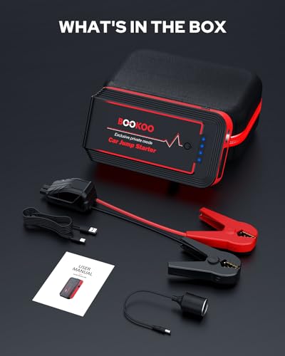 H9 4500A 12V Jump Starter for Car Boat Lawnmower (Black with DC)