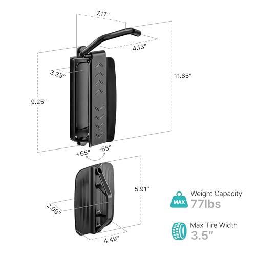 Bike Wall Mount for Garage (1 PACK)