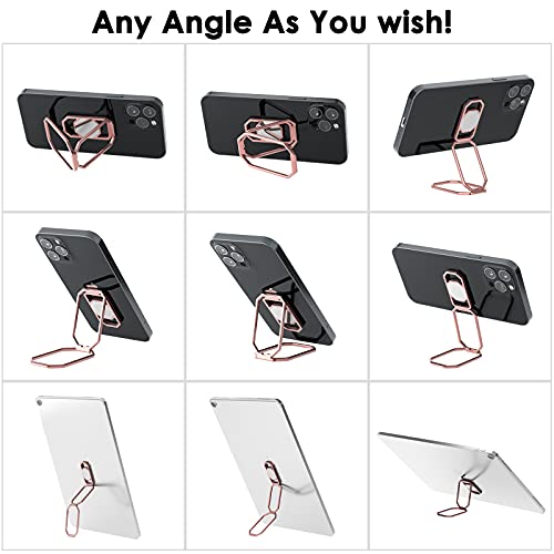 Phone Ring Holder Finger Kickstand (Silver Rose Gold)