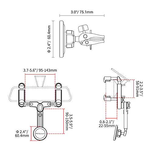 Car Rearview Mirror Magnetic Phone Mount Holder for MagSafe (Car Rearview Mirror or Vent)