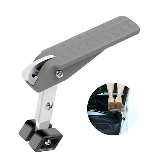 Foldable Car Door Step Stand Pedal (Evolution Pro Series / Gray)