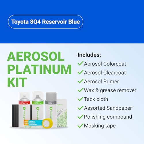 Car Paint Touch Up Spray Kit (Aerosol Spray - Platinum Kit / Reservoir Blue)