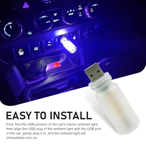 Car USB Atmosphere Lamp (1 PC / Blue)