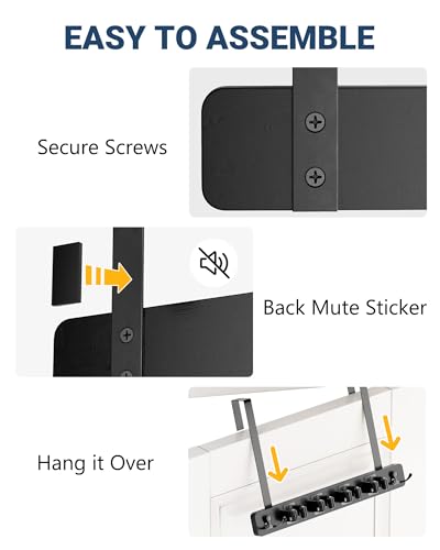 Broom Holder Door Mount (Black)