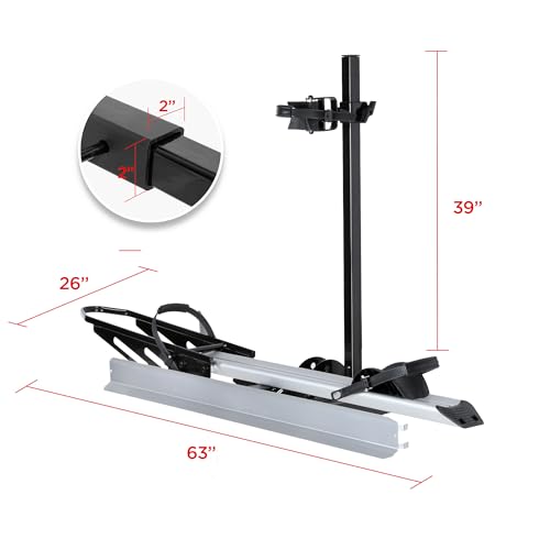 Single 1 Ebike Rack Hitch Mount with Ramp Foldable Bike Carrier 100 lbs. Capacity for Cars SUV Truck Trailer and RV (100 lbs 1 E-Bike Rack Foldable with Ramp)