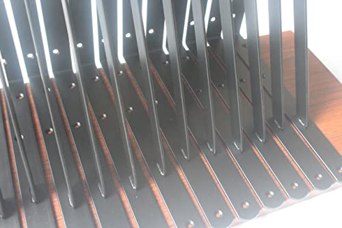 30 Pack L18 x H 12" Black Heavy Duty Shelf Brackets with Screws Metal Shelf Brackets Shelf Support Angle Brackets for Shelves L Brackets Heavy Duty Floating Shelf (30 Pack-Black / 18''x12'')