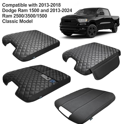Center Console Cover for 2013 (Black Leather(with 2 Front Pockets))
