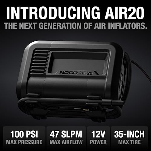 AIR20 47 LPM 12V Portable Tire Inflator & Air Compressor (100 PSI)