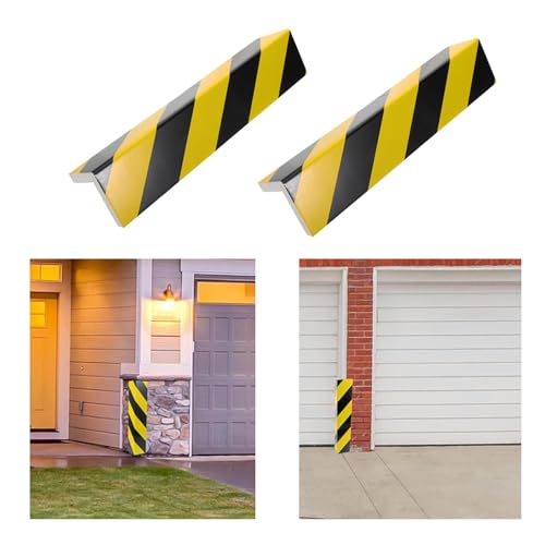 2 Packs 40 * 15 * 1.5cm Garage Wall Protector Foam Wall Corner Guard for Parking Garages Wall Edge Protector with Reflective Safety Stripe (40*15*1.5cm/15.74*5.90*0.59in / Red-White)