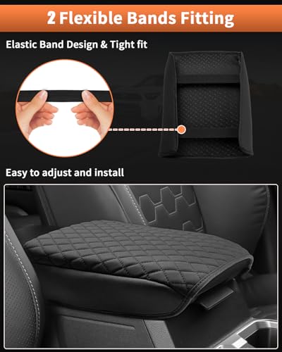 Custom for 2026 2025 Toyota 4Runner Center Console Cover Armrest Cover for 4Runner Accessories 2025 Truck Arm Rest Cushion Pad PU Leather Middle Console Cover Armrest Seat Box Protector (For Toyota 4Runner 2025-2026)