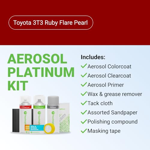 Car Paint Touch Up Spray Kit (Aerosol Spray - Platinum Kit / Ruby Flare Pearl)