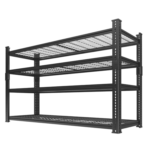 Storage Shelves (Black / 4 tier 48" L x 18" W x 60" H 1 PC)