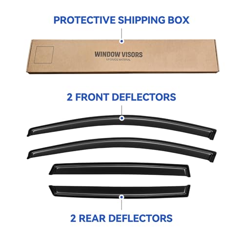 Window Visors Rain Guards for 2007 2008 2009 2010 2011 Honda CRV CR (2007-2011 Honda CRV)