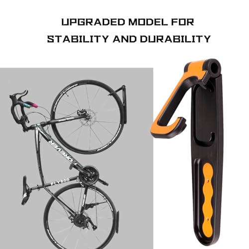Bike Rack Garage Bicycle Wall Mount Holder Garage Hooks for Hanging Bike Bicycle Vertical Bike Hooks Easily Hang (Bike Rack Black 1pcs)