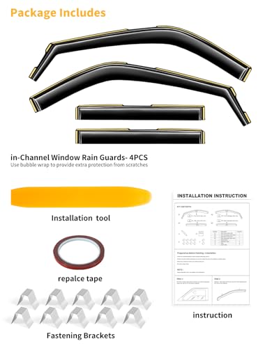 in Channel Window Visors Rain Guards for Ford Explorer 2020 (Fit for 2020-2026 Ford Explorer)