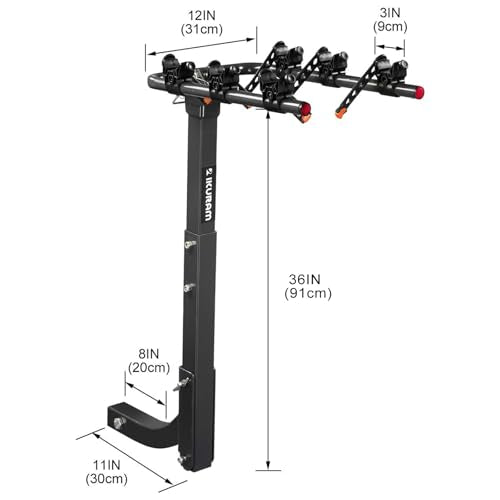 3 Bike Hitch Mount Foldable Bicycle Carrier (3-BIKE RACK)