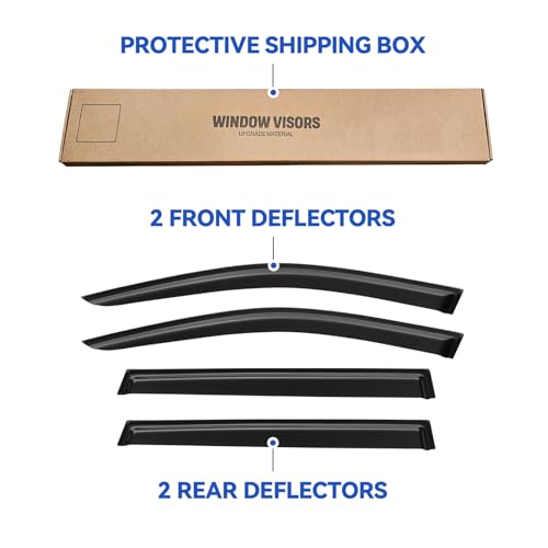 Window Visors Rain Guards for 2014 (2014-2023 Jeep Cherokee)