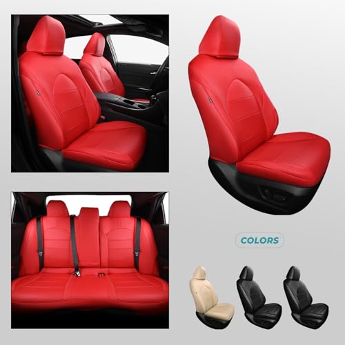 Custom Seat Covers for Toyota Camry 2018 (Red / 2018-2024 Camry LE/SE/SE Nightshade)