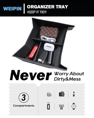 for Lower Center Console Organizer Tray Compatible with 2022 (IX 22-26 Lower Center Tray)