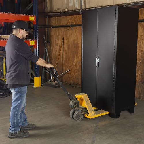 Tool Storage Cabinet with Bin Mounts (Yellow / 122 bins, 36” W x 24” D x 78” H)