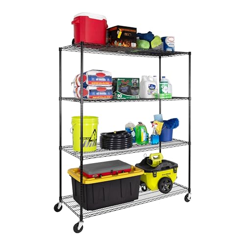 UltraDurable 4 (Black / 4-Tier Shelving, 60" W x 24" D)