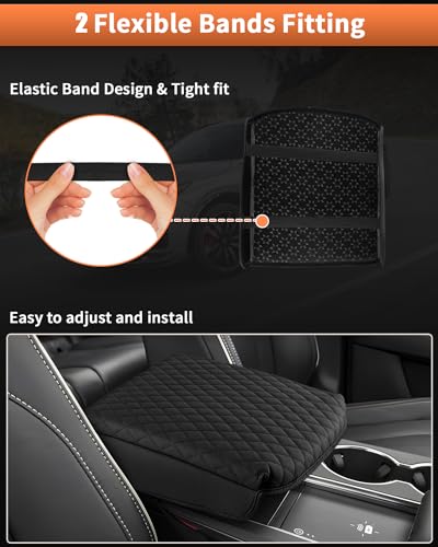 Custom Fit for Center Console Cover Acura MDX 2022 2023 2024 2025 2026 Accessories Armrest Cover Center Console Pad PU Leather Armrest Seat Box Cover Protector Anti (Size for Acura MDX 2021-2026)