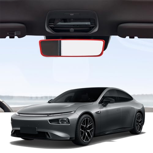 Car Rear View Mirror Protector Frame (Red-1PCS)