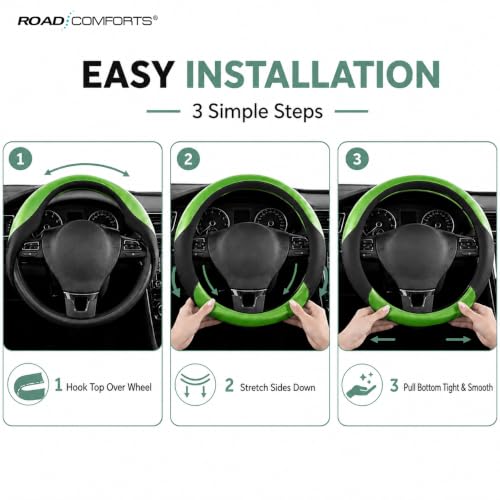 Steering Wheel Cover (Black&Green)