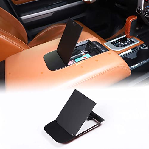 Car Armrest Hidden Storage Box Compatible with Toyota Tundra 2014 (Matte Black)