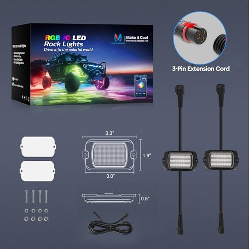 Q1 RGB+IC 2 Pod Replacement Rock Lights (rgb+ic 2 pods)