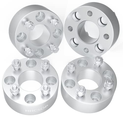4x4 Wheel Spacers 2 inch 4x101.6 Wheel Adapters 62mm Hub Bore 1 (2 inch / Silver)