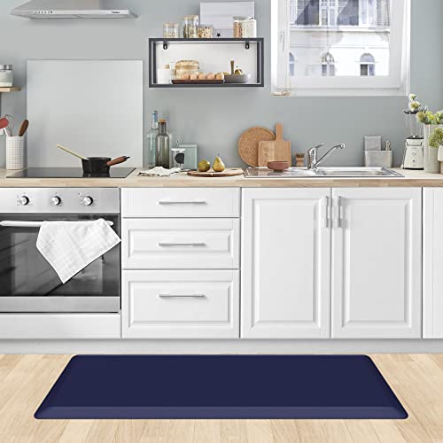 Kitchen Mat Cushioned Anti Fatigue Kitchen Rug 0.8inch Waterproof Non Slip Kitchen Rugs and Mats Standing Desk Mat Comfort Floor Mats for Kitchen Sink Office (Blue / 39"L x 17.3"W x 0.8"Th)
