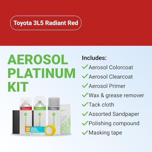 Car Paint Touch Up Spray Kit (Aerosol Spray - Platinum Kit / Radiant Red)
