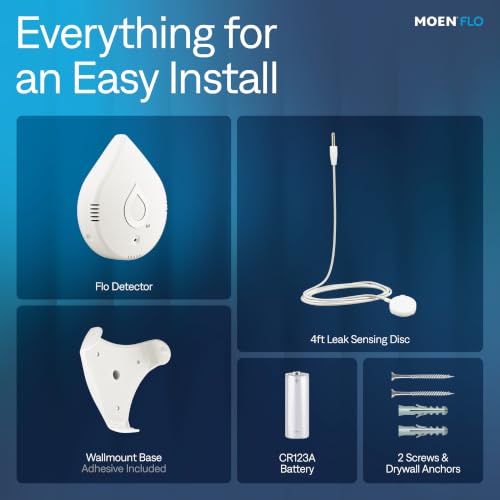 Flo Detector WiFi Enabled Water & Moisture Sensor (White / 1 Sensor)