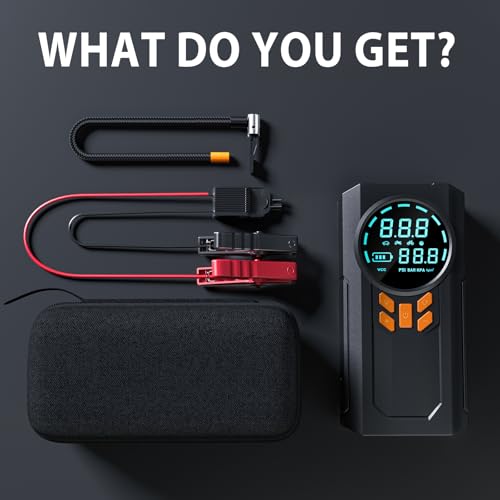 Jump Starter with Air Compressor (Black)