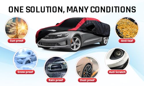 Camaro Car Cover Waterproof Custom Fit for Chevy Camaro 2010 (Camaro 2010-2026)