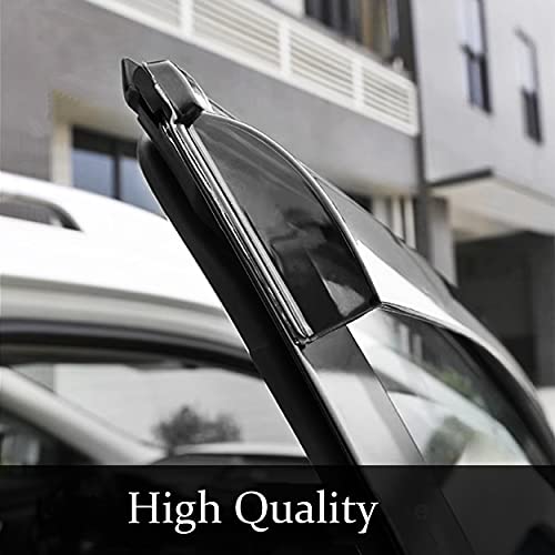Window Visors Rain Guards for 2015 (15-22 Ford Mustang (Dark Smoke))
